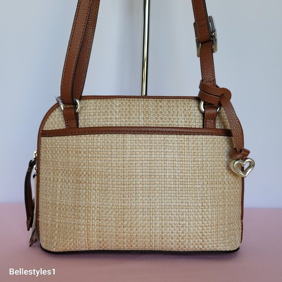 BRIGHTON Paradise Garden Jovie Fabric-Straw Organizer Bag- Natural Multi 🎈$195. - Picture 6 of 16